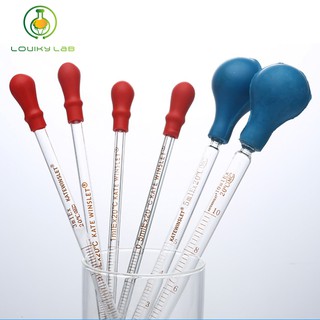 0.5/1/2/3/5/10ml 玻璃移液器測量刻度滴管,帶橡膠蓋,用於實驗室