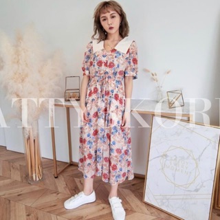 粉色老闆娘 patty3 典雅花雪紡洋裝 全新僅試穿 洋裝 套裝 轉賣
