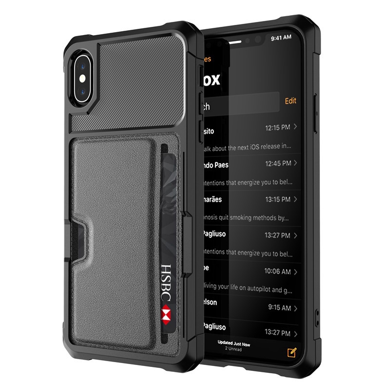 【特價現貨】iPhone XS MAX XR手機殼 i7/8車載磁吸插卡手機殼 i6 i6p i7p i8p車載皮套