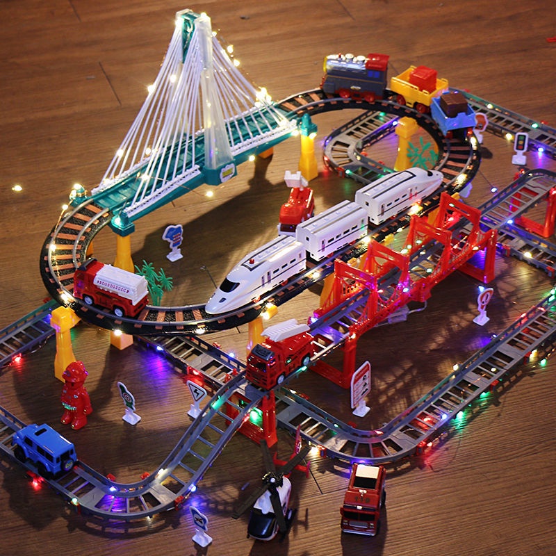 小火車 玩具 軌道車 仿真 高鐵 火車多層 兒童 男孩玩具 益智 多功能 3-6歲