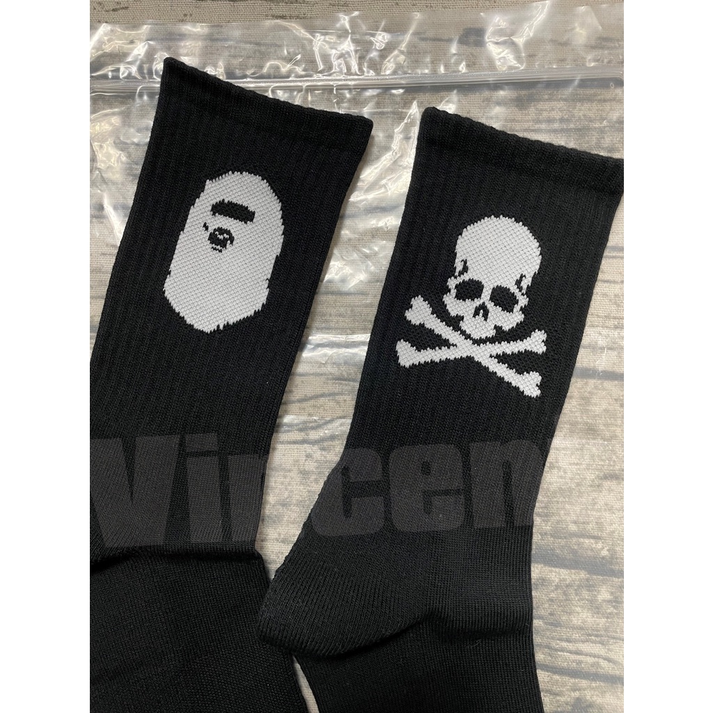 全新 現貨 MASTERMIND VS A BATHING APE 襪 L號