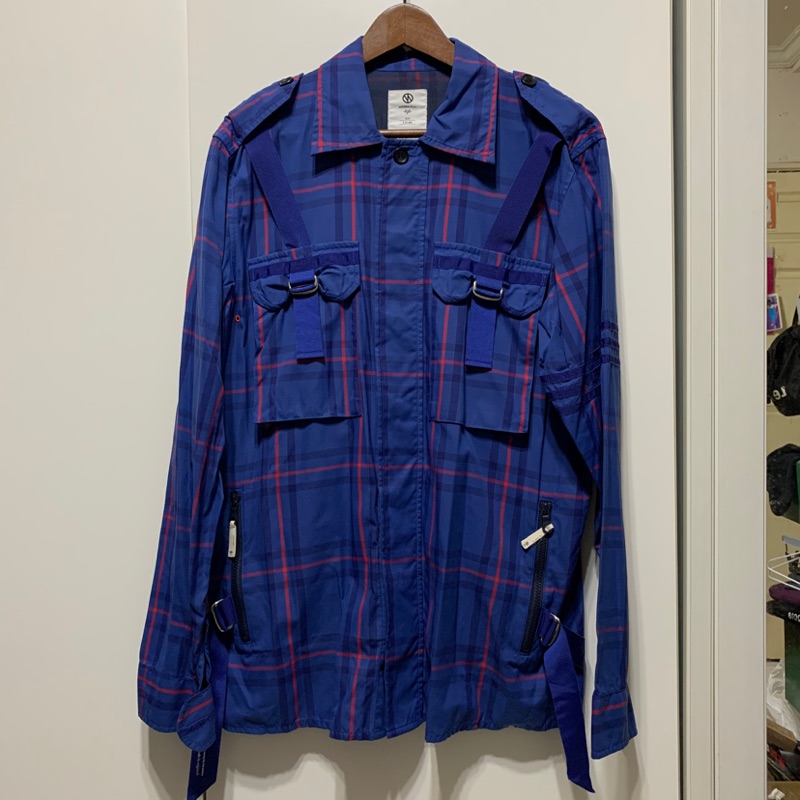 Adidas ObyO kzk Check Shirt Jacket 早期經典倉石一樹格紋槍帶外套實著參考| 蝦皮購物