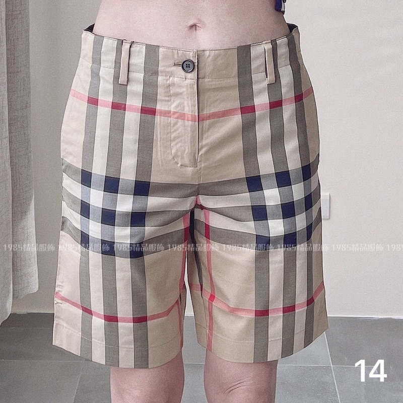 [1985精品服飾]正品Burberry 經典時尚 英式格紋 短褲