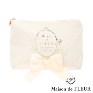 Maison de FLEUR 復活節系列兔子箔印緞帶手拿包(8A21FJJ5000)