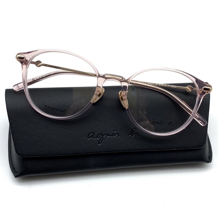✅💕 小b現貨 💕[檸檬眼鏡]agnes b. ANB60051Z C04光學眼鏡 法國經典品牌 鈦金屬圓框 絕對正品
