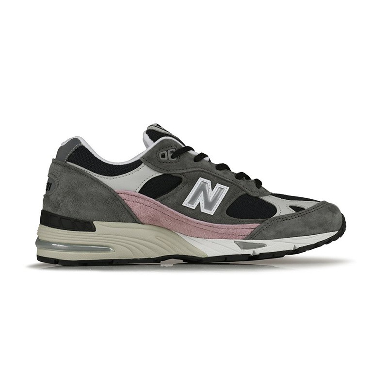 New Balance 991 女鞋 深灰粉 慢跑鞋 復古 麂皮 英製 W991KWG