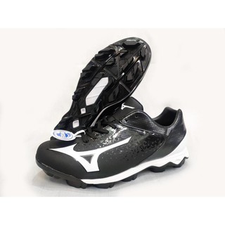 [大自在體育用品] Mizuno 美津濃 壘球鞋 尺寸23~31cm 膠釘 黑/白 寬楦 11GP192209 棒壘球鞋