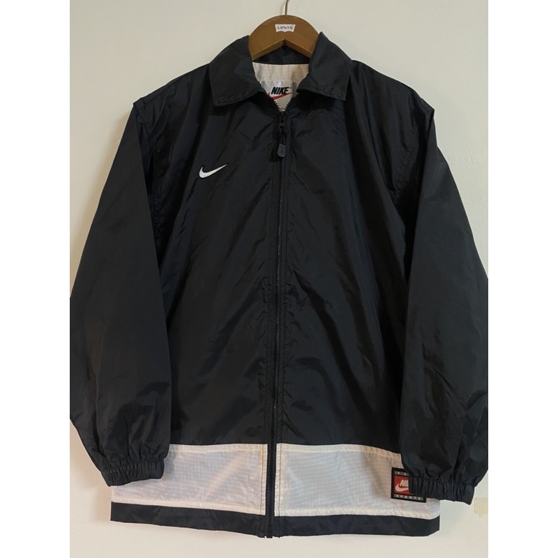 《舊贖古著》Nike 90s 教練外套 風衣 黑白 夾克 防風 古著 vintage
