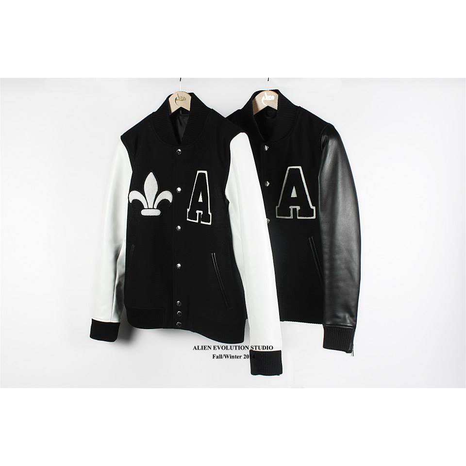 AES Fall/Winter 10/25 - Leather Varsity Jacket 棒球外套  L 號