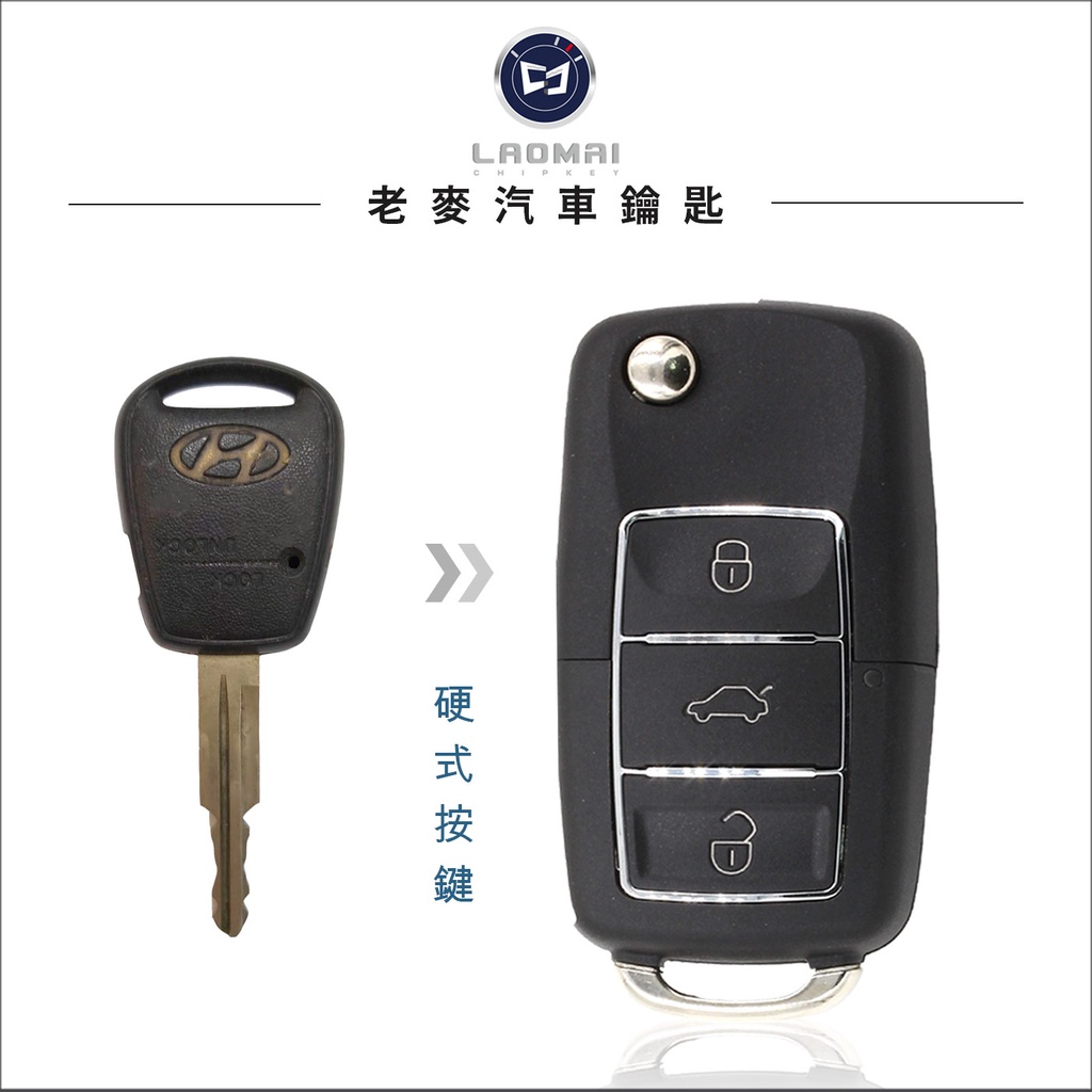 [ 老麥汽車鑰匙 ] HYUNDAI GETZ 現代汽車鎖 單鍵式改裝鑰匙 遙控器拷貝 升級摺疊鑰匙 拷貝鑰匙 打鎖匙