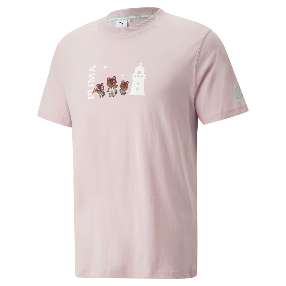 【Omaha】PUMA 動物森友會聯名 男款 粉色 圓領 休閒 短袖上衣