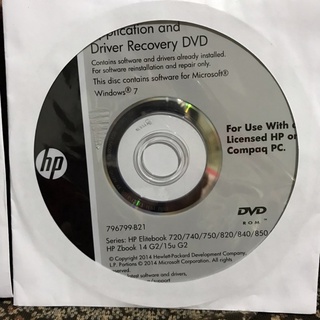 HP EliteBook Zbook Recovery DVD Win7