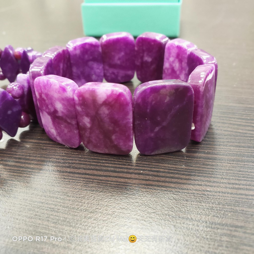 一條800元 造形紫舒俱來玉器手鏈玉石手串手排-玉石手鏈