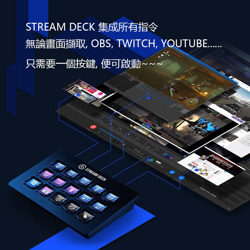 Elgato Stream Deck 視頻直播操作控制台 蝦皮購物