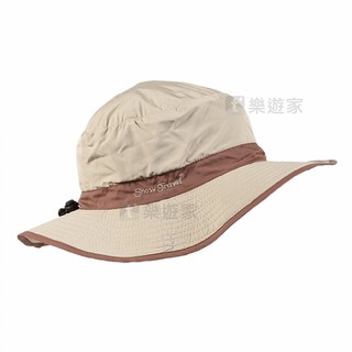 SNOWTRAVEL 抗UV透氣快乾戶外輕量休閒帽(可折疊收納)(卡其-咖啡)[STAH022-KHA-BRO]
