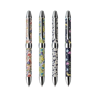 【CHL】Pentel 派通 VICUNA EX限定 紡織紋樣 流行花卉 復古圖案 二加一機能筆 黑墨 紅墨 自動筆