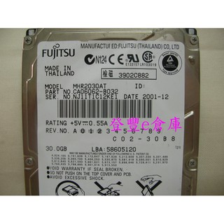 【登豐e倉庫】 YF622 Fujitsu MHR2030AT 30G IDE 硬碟