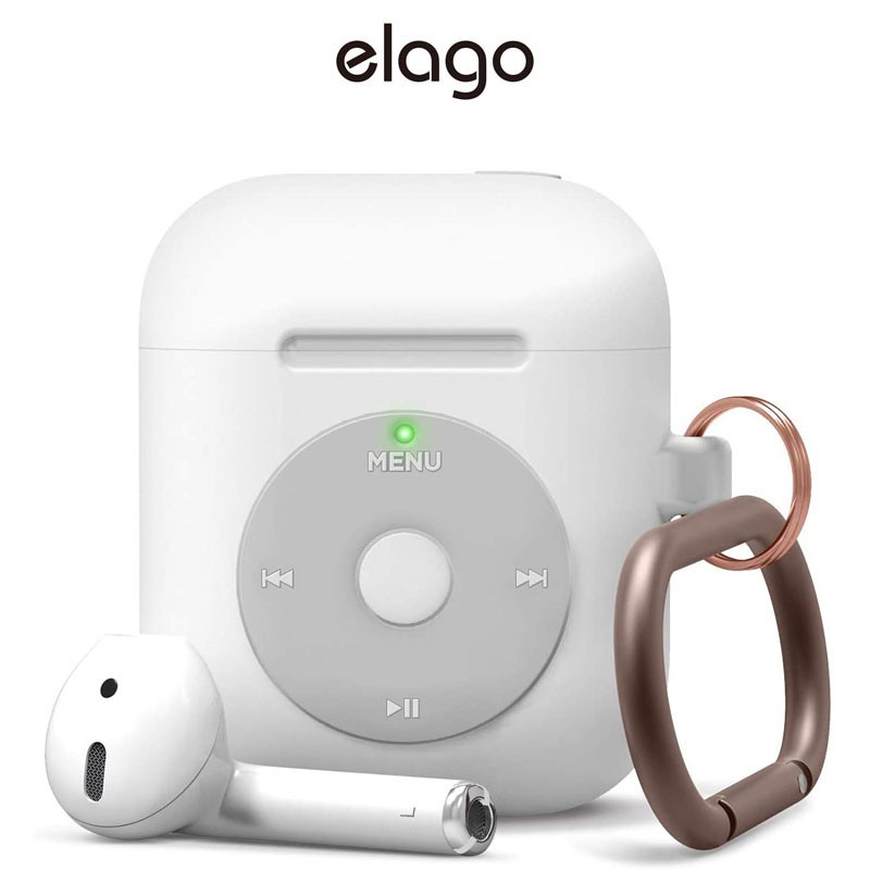 [elago] AW6 Airpods 音樂播放器保護殼 (適用 Airpods1/ 2)  (附鑰匙圈)