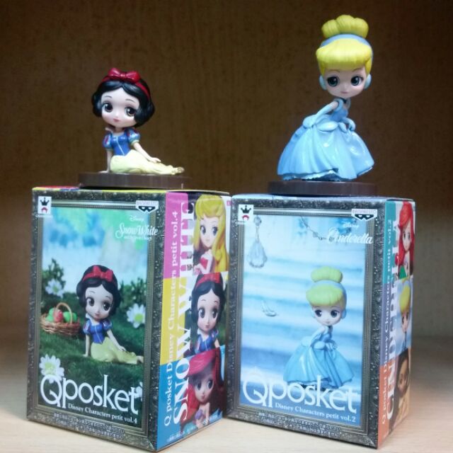 ✨實拍！！Qposket 正版 迷你版✨迪士尼公主 白雪公主 灰姑娘仙度瑞拉 公仔 模型