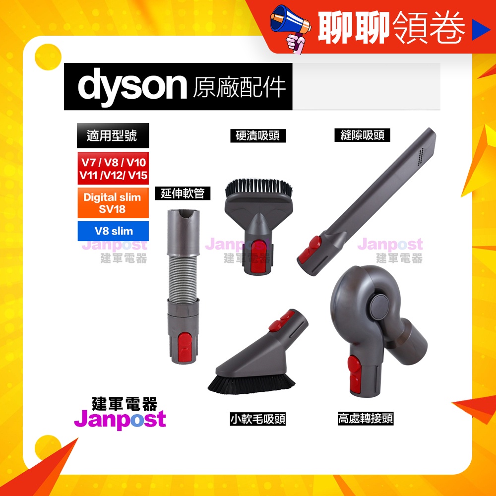 滿額免運 Dyson 原廠 V7 V8 V10 V11 V12 V15 無線吸塵器 吸頭 吸塵器專用配件 建軍電器