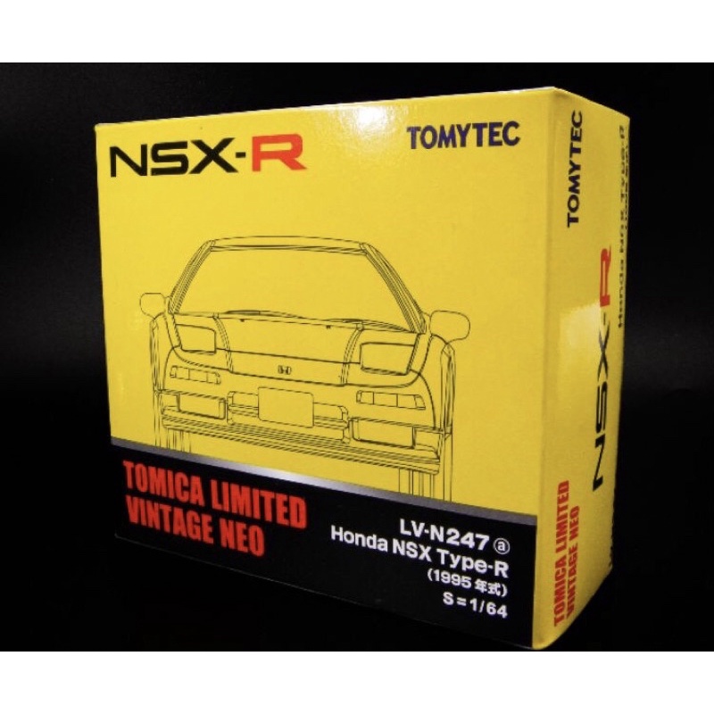 1/64 Tomytec HONDA NSX Type R 黃色 95年式 引擎蓋可開