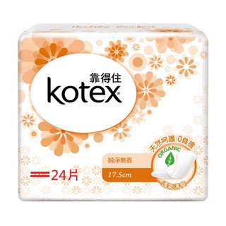 【06010304】靠得住 KOTEX 安全瞬吸護墊 pH5.5 護膚表層 17.5cm 每包24片 經期前後