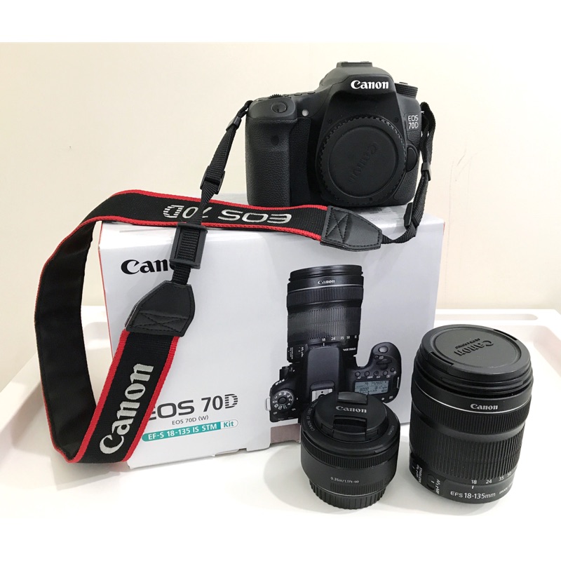 極新附多配件 Canon EOS 70D EF-S 18-135 IS STM  EF 50mm 鏡頭翻轉 單眼