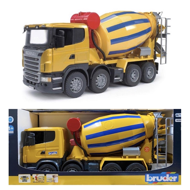 全新 正版 德國 BRUDER 1:16 水泥車 黃 RU3554 SCANIA 工程車 攪拌車 大比例 buder