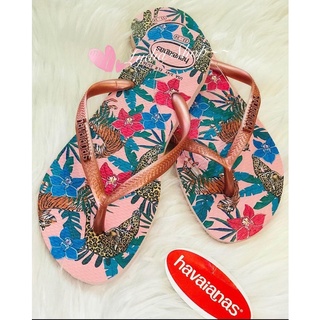 havaianas 哈瓦仕 / Slim Tropical - 細帶 珠光 熱帶
