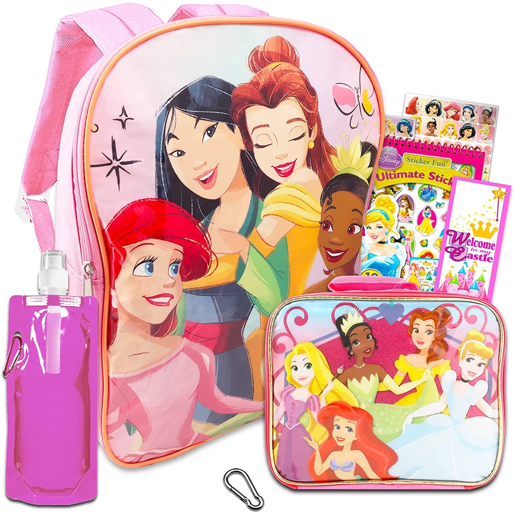預購👍空運👍美國迪士尼 Princess 小美人魚 灰姑娘 長髮公主 女童 兒童 後背包 書包 水壺 便當袋 餐袋