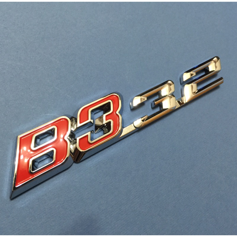 FOR 寶馬 BMW 3系列,5系列 B3 3.2 紅色電鍍字體 字標 車身字貼 後箱字體