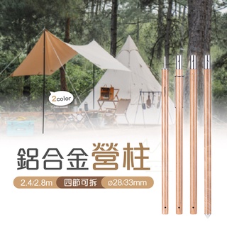 臺灣有貨 NH 挪客 Naturehike 2.4米 2.8米 鋁合金天幕桿 營柱 支架 戶外 露營 野營 加粗 木紋色