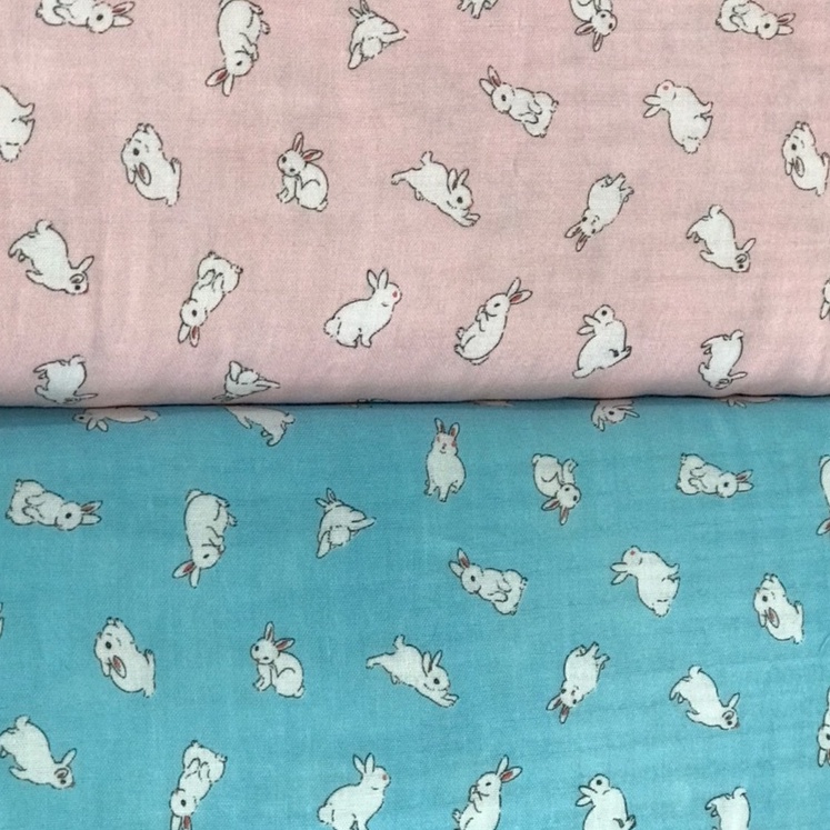 日本布 🇯🇵 🍭COSMO糖果色兔兔雙紗🐇🐇🐇 一尺價 手作材料 拼布材料 二重紗✨雙紗 布料 手作材料 拼布材料