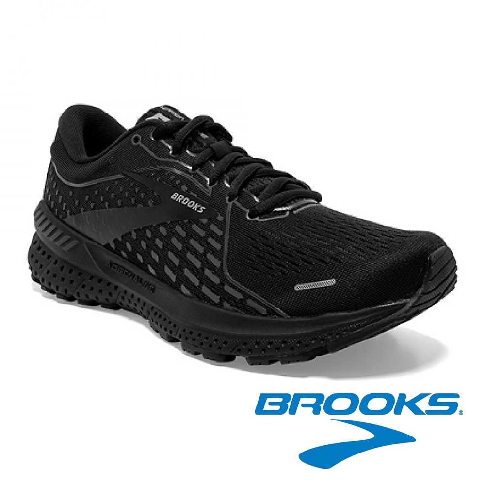 【BROOKS】男 支撐型避震緩衝運動健行鞋 - 超寬楦『黑』110349