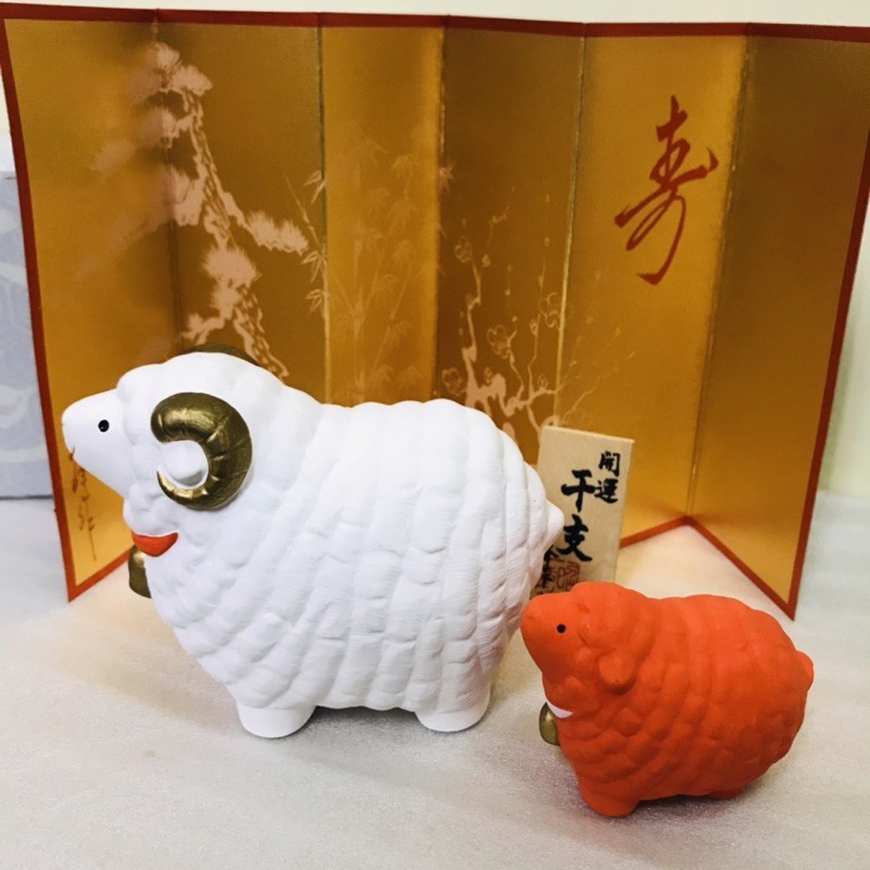 日本手工藝開運干支陶瓷羊 蝦皮購物