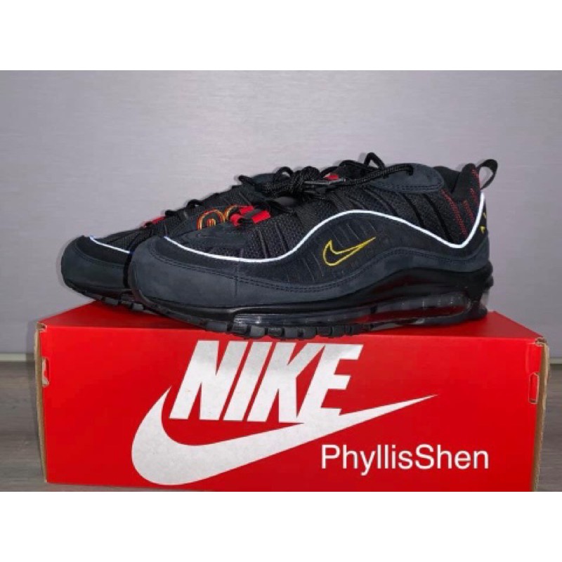 black and blue air max 98