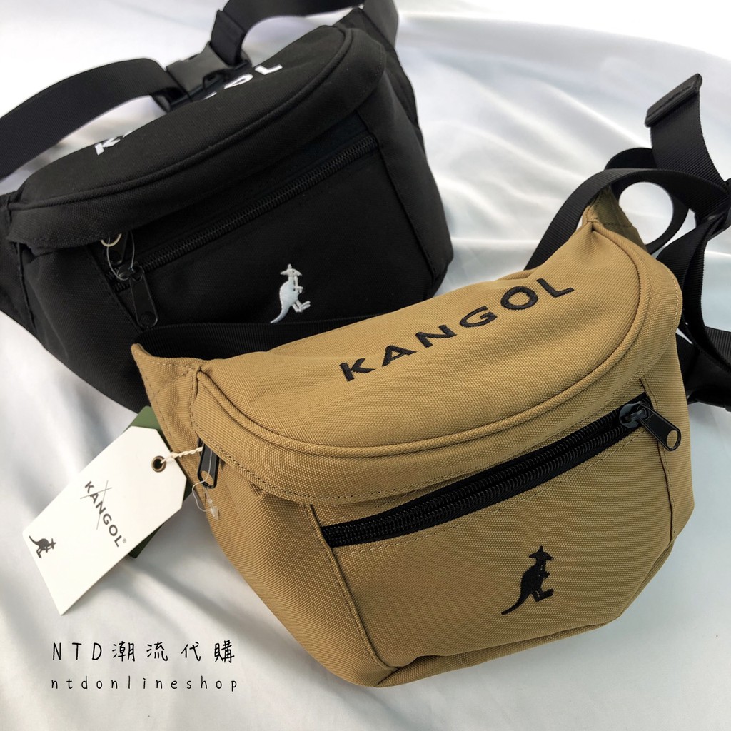 🔥換季搬倉賠本出清 日本正品 KANGOL 袋鼠 刺繡LOGO 小包 腰包 側背包
