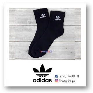 【SL美日購】ADIDAS ORIGINALS 童襪 BOY 愛迪達 黑襪 三葉草 黑長襪 襪子 休閒襪 愛迪達襪子