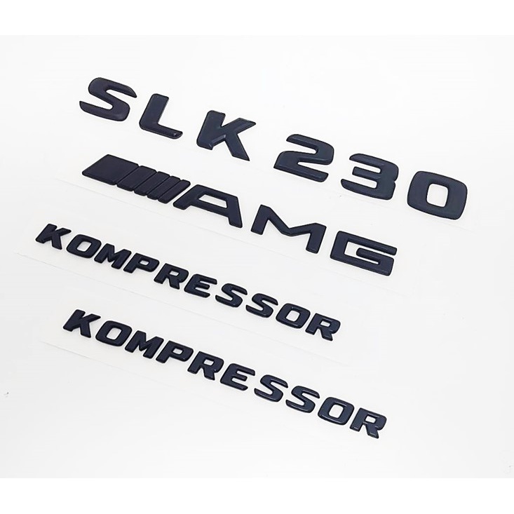 圓夢工廠 Benz 賓士 SLK R170 R171 SLK230 AMG KOMPRESSOR 消光黑字標 車標 字貼