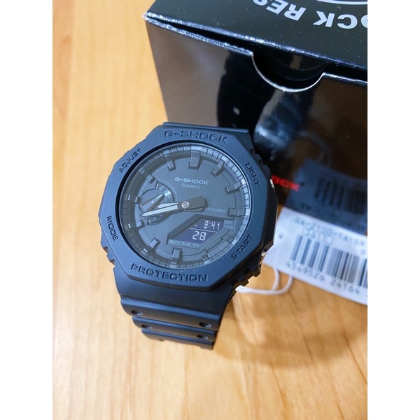 CASIO G-SHOCK GA-2100 1A1 全黑 農家橡樹 八角 台灣公司現貨