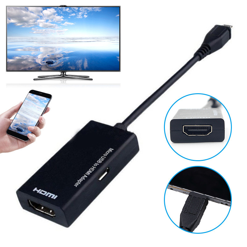 Micro USB 轉 HDMI 高清轉接器 手機看電視