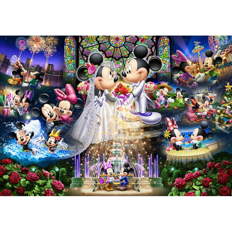 Tenyo  夢幻婚禮~永恆的誓言  2000片  拼圖總動員  迪士尼  迷你  日本進口拼圖