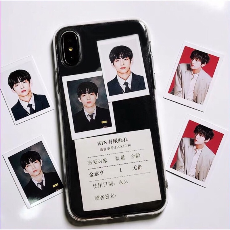 預購 Bts防彈少年團金泰亨證件照手機殼客製化iphone 小米oppo 華為 蝦皮購物
