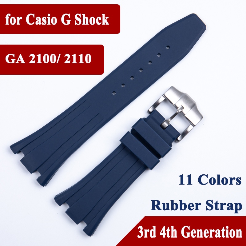 適配卡西歐 GA2100 GA2110型號 GSHOCK第三代第四代手鍊錶帶 27mm 防水矽膠錶帶橡膠錶帶
