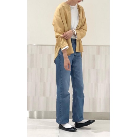現貨 uniqlo 夏日好物 涼夏襯衫 遮陽 防曬 女裝 亞麻 混紡 立領 襯衫 七分袖 455753 小外套