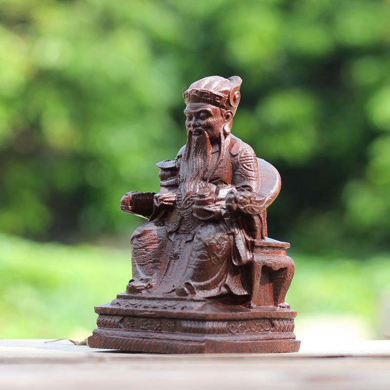 紅木雕土地公神像福德正神土地爺風水招財擺件供奉神像雕刻工藝品 蝦皮購物