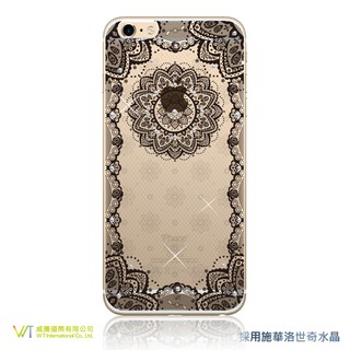 Apple iPhone6 Plus / 6s Plus(5.5)【 黑色蕾絲 】 施華洛世奇水晶 奢華 彩鑽保護殼