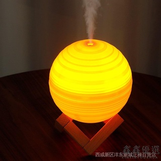 【現貨免運】小電器大酬賓新款土星加溼器 usb迷你七彩小夜燈家用桌面 月球加溼器小型禮品請選110V