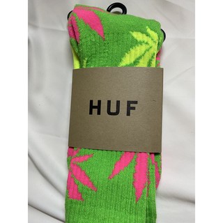 HUF 大麻襪 全新 螢光綠 大麻葉 圖案 襪子