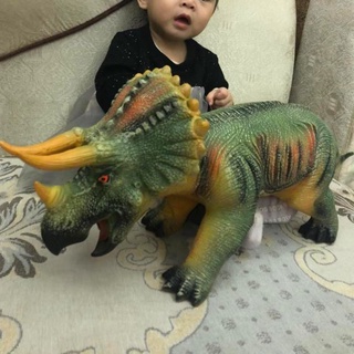 模擬玩具超大號三角龍恐龍玩具模擬動物軟膠模型可騎兒童男孩寶寶生日禮物